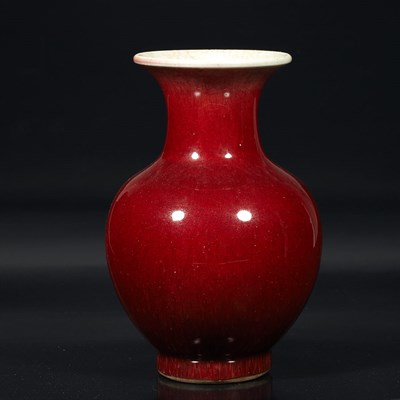 Lot 393 - Chinese Sang de Boeuf Glazed Porcelain Vase...