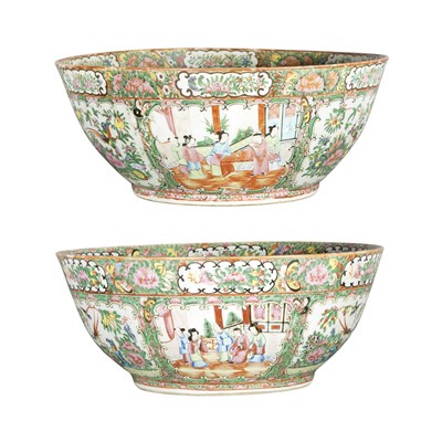 Lot 269 - Two Similar Chinese Export Rose Medallion...
