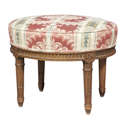 Lot 275 - Louis XVI Style Beechwood Tabouret The oval...