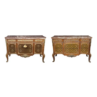 Lot 280 - Assembled Pair of Transitional Style...