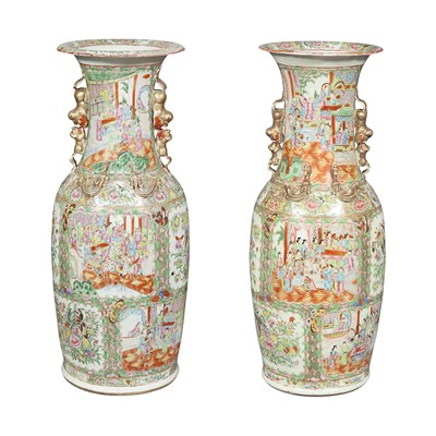 Lot 279 - Pair of Chinese Export Rose Medallion...