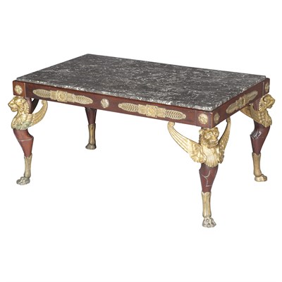 Lot 283 - Empire Style Gilt-Metal Mounted Mahogany and...