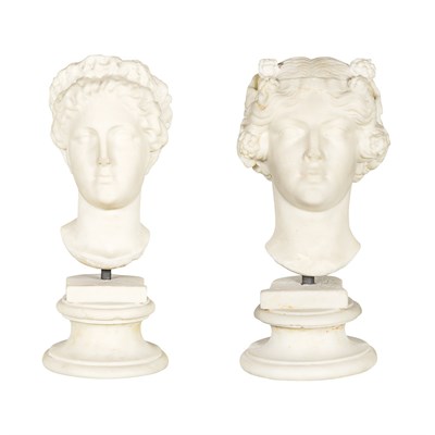 Lot 301 - Two Composition Female Busts Comprising one in...