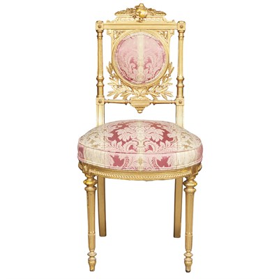 Lot 270 - Louis XVI Style Giltwood Ballroom Chair 19th...