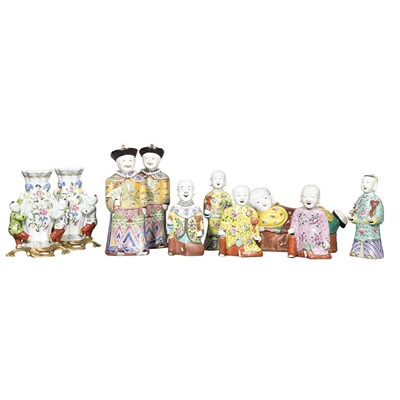 Lot 308 - Group of Chinese Export Famille Rose Porcelain...