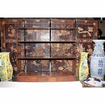 Lot 553 - Georgian Style Mahogany Hanging Shelf Height...