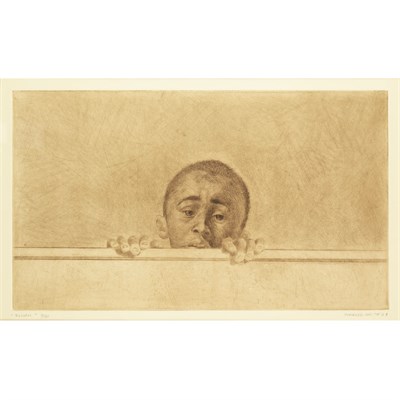 Lot 695 - Charles White (1918-1979) ELIJAH Etching and...