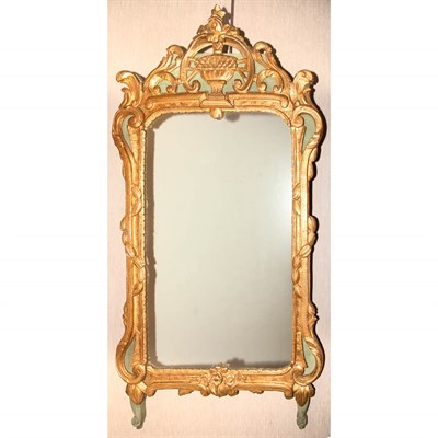 Lot 127 - French Style Gilt and Painted Wood Mirror...