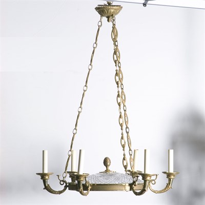 Lot 474 - Neoclassical Style Gilt-Metal and Glass...