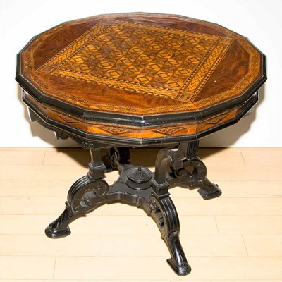 Lot 285 - Anglo Indian Style Inlaid Hardwood Games Table...