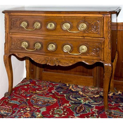 Lot 504 - Provincial Louis XV Style Walnut Commode...