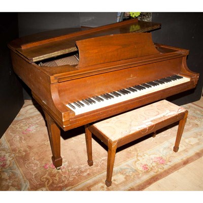 Lot 167 - Steinway & Sons Mahogany Baby Grand Piano...