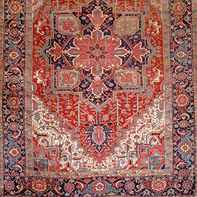 Lot 573 - Heriz Carpet Northwest Persia, circa 1925 The...