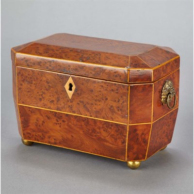 Lot 378 - George III Field Maple Tea Caddy 19th Century...