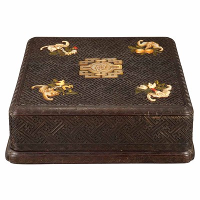 Lot 616 - Chinese Zitan Box Late 19th/early 20th century...