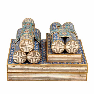 Lot 630 - Chinese Cloisonne Document Box Modeled as...