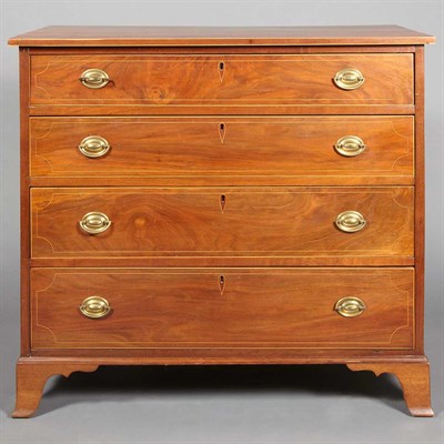 Lot 306 - Federal Style Line Inlaid Mahogany Chest of...