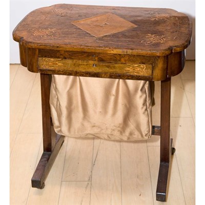 Lot 425 - Victorian Inlaid Walnut Sewing Table Height 27...
