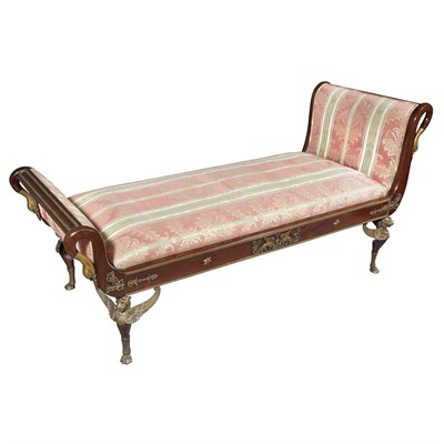 Lot 306 - Empire Style Gilt-Bronze Mounted Mahogany...