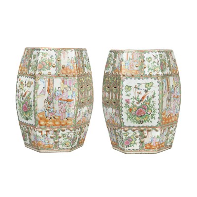 Lot 271 - Pair of Chinese Export Famille Rose Porcelain...
