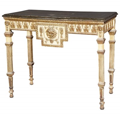 Lot 307 - Italian Neoclassical Painted and Parcel Gilt...