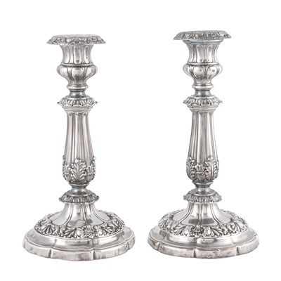 Lot 318 - Pair of Regency Style Silver Plated...