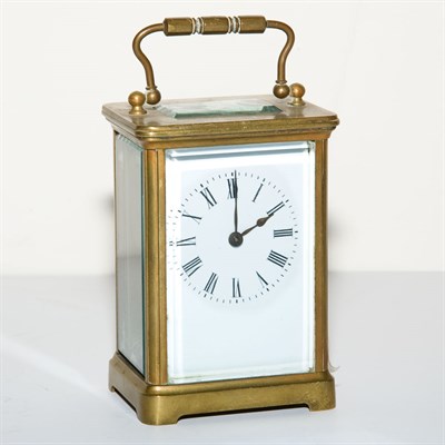 Lot 279 - Brass Carriage Clock Height 5 3/4 inches.