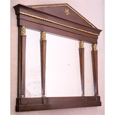 Lot 225 - Empire Mahogany and Gilt-Wood Overmantel...