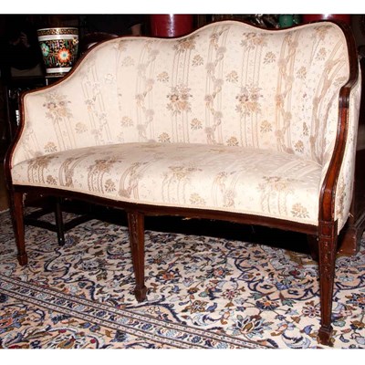 Lot 242 - George III Mahogany Canape Length 51 inches.