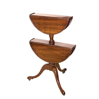 Lot 499 - Queen Ann Style Two-Tier Drop-Leaf Mahogany...