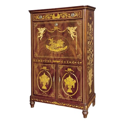 Lot 314 - Dutch Neoclassical Mahogany and Marquetry...