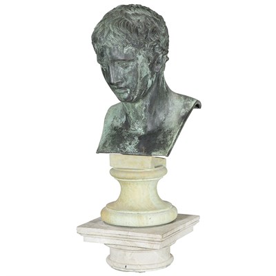 Lot 300 - Patinated-Bronze Bust of a Man After the...