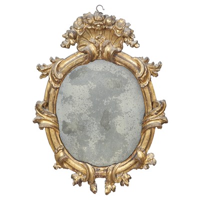 Lot 339 - Italian Rococo Giltwood Mirror 18th Century...