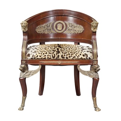 Lot 367 - Empire Style Gilt-Bronze Mounted Mahogany...