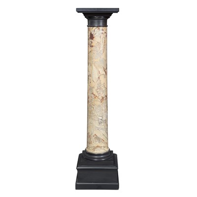Lot 354 - Marble and Slate Pedestal The square top above...