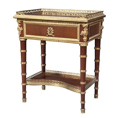 Lot 363 - Louis XVI Style Gilt-Bronze Mounted Mahogany...