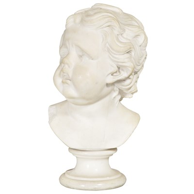 Lot 359 - Marble Bust of a Boy In the English Baroque...