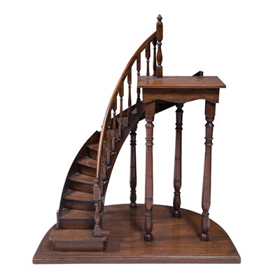 Lot 322 - Model of a Mahogany Miniature Spiral Staircase...
