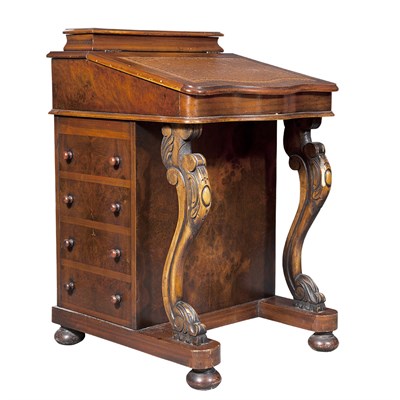 Lot 352 - Victorian Style Mahogany and Burr-Maple...