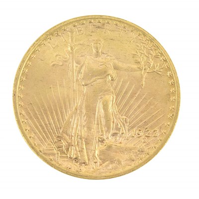 Lot 398 - United States, $20 1923 St. Gaudens Attractive...