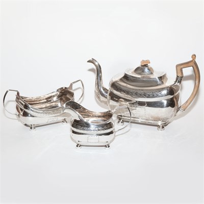 Lot 246 - Irish George III Silver Three-Piece Tea...