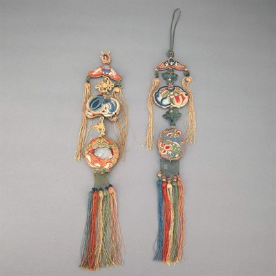 Lot 504 - Two Similar Chinese Silk Tassels 19th Century...