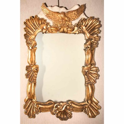 Lot 122 - Continental Gilt-Wood Mirror Height 45 inches,...
