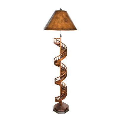 Lot 557 - Architectural Mahogany Staircase Form Floor...