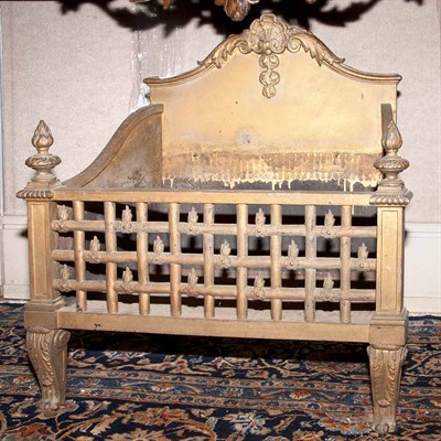 Lot 445 - Neoclassical Style Iron and Metal Fireplace...