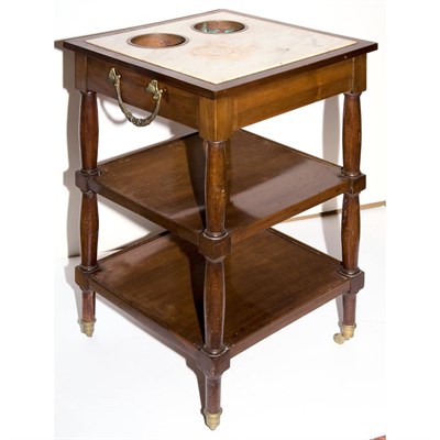 Lot 220 - Directoire Marble Top Mahogany Rafraichissoir...