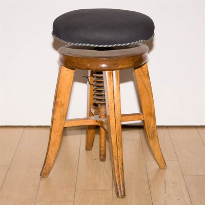 Lot 453 - Biedermeier Piano Stool Height 19 inches.