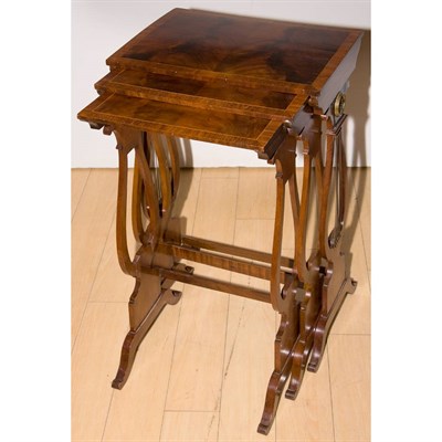 Lot 514 - Nest of Three Regency Style Mahogany Tables...