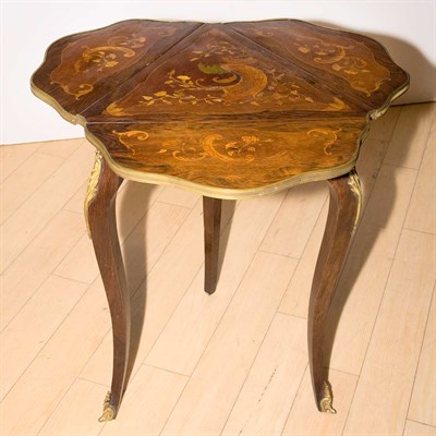 Lot 144 - Louis XV Style Marquetry Inlaid Handkerchief...