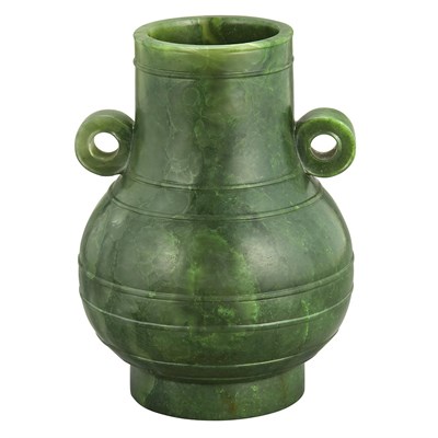 Lot 573 - Chinese Spinach Jade Vase 18th Century The hu...